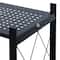 Organize It All Black 4-Tier Foldable Metal Rack with Wheels